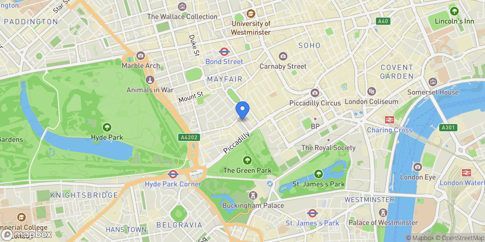 Map showing London, England, United Kingdom.