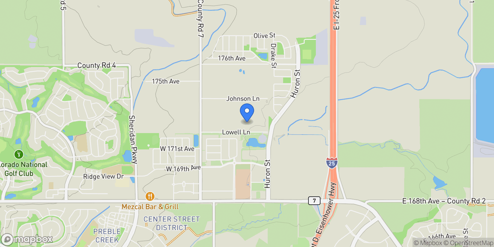 Map showing 3313 Lowell Ln , Erie, CO 80516, Erie, Colorado, United States.
