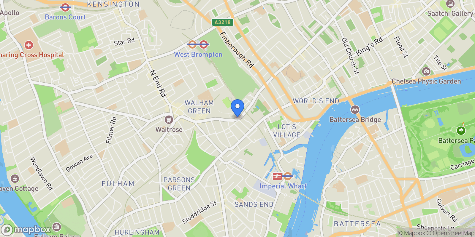 Map showing Ifield Road, London, England, United Kingdom.