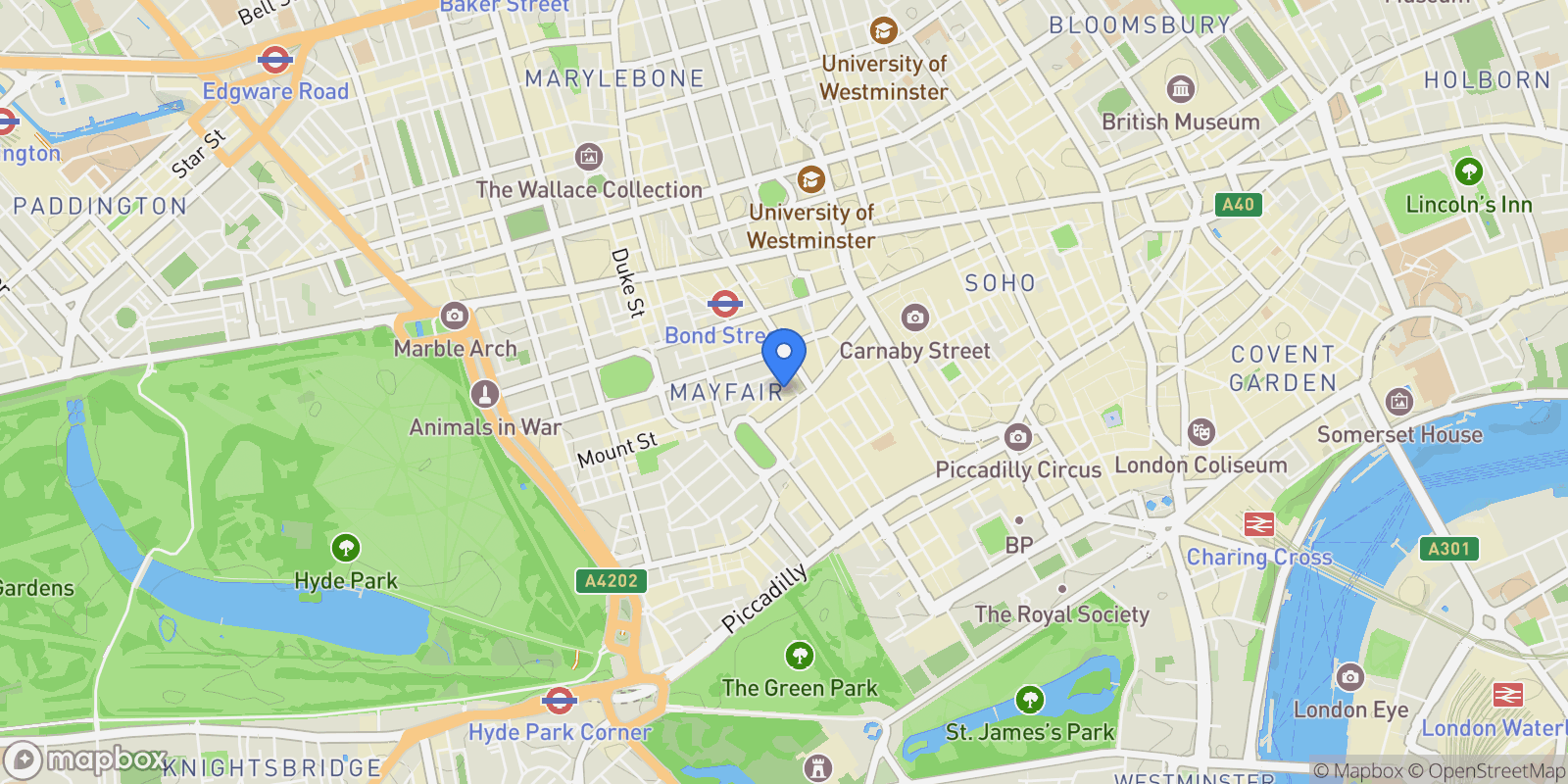 Map showing London, England, United Kingdom.