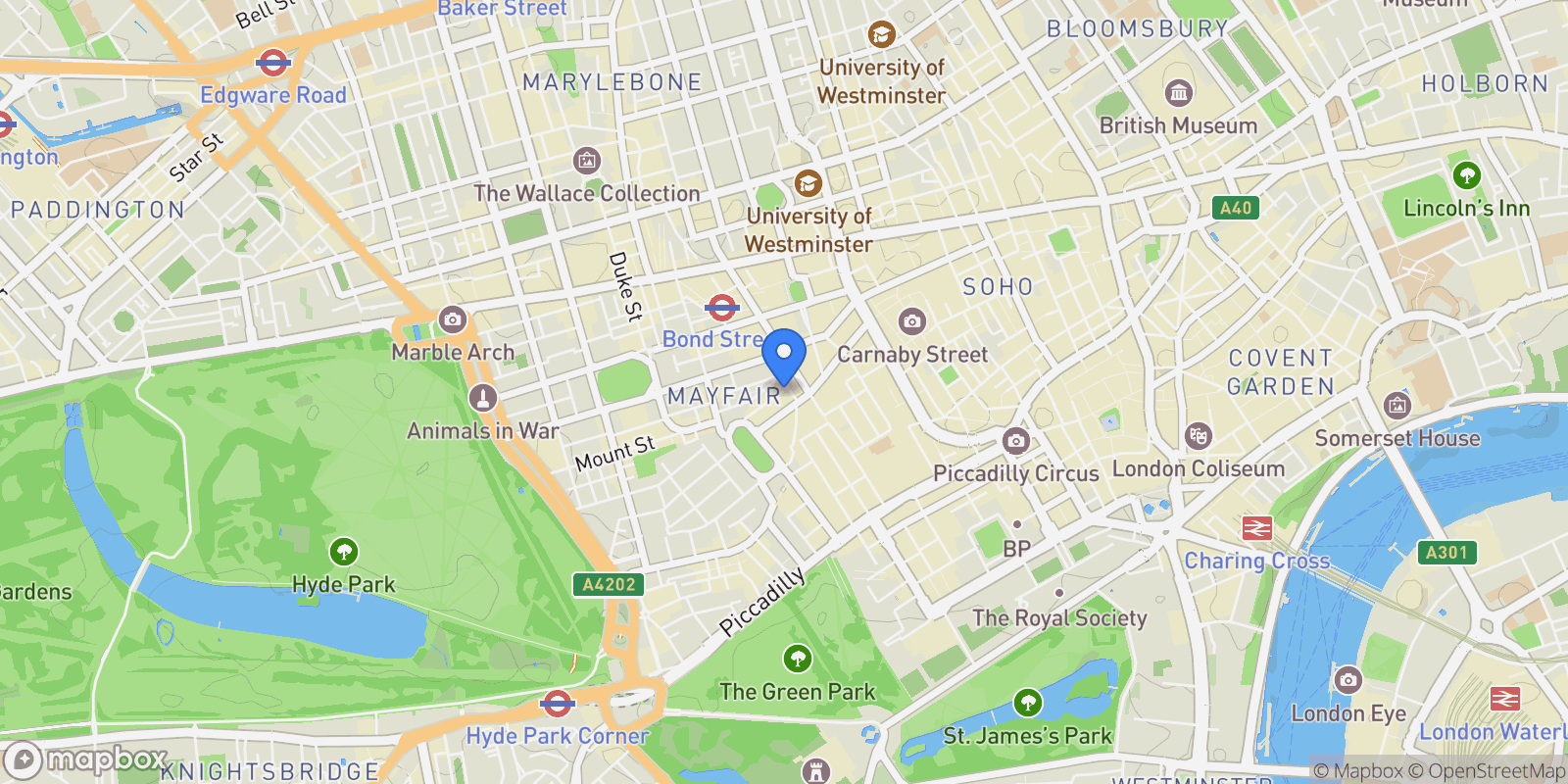 Map showing London, England, United Kingdom.