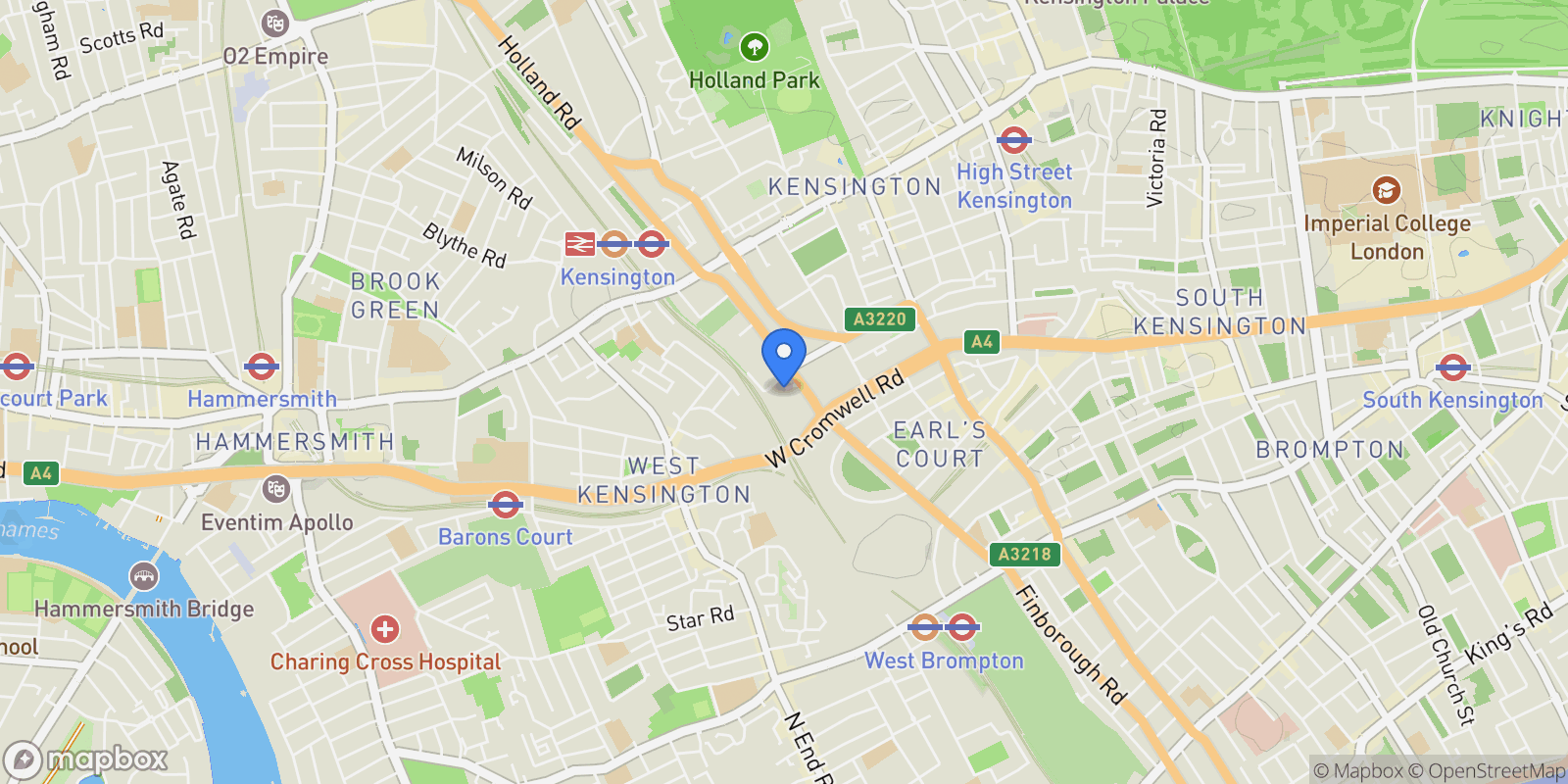 Map showing London, England, United Kingdom.