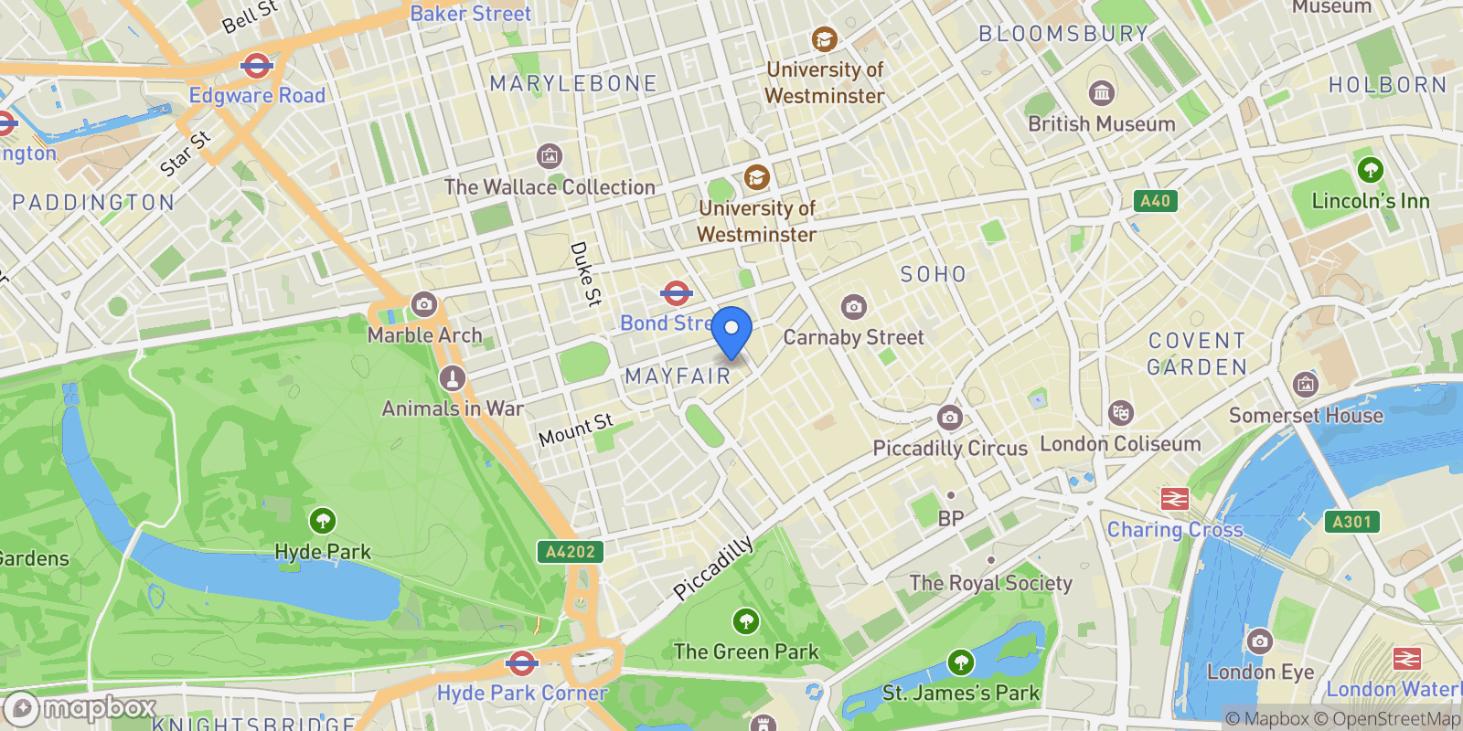 Map showing London, England, United Kingdom.