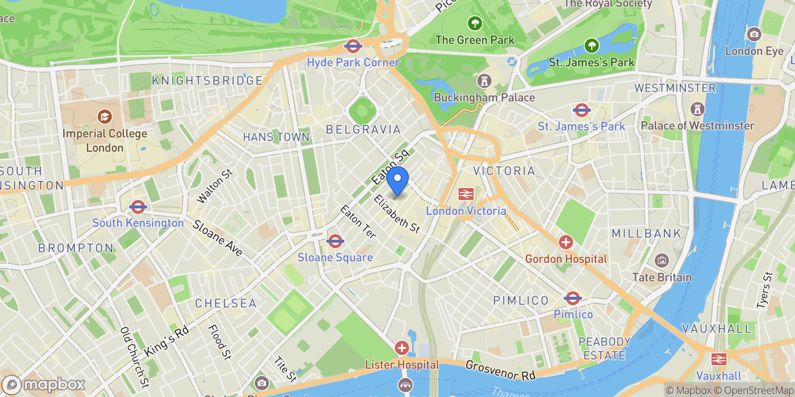 Map showing London, England, United Kingdom.