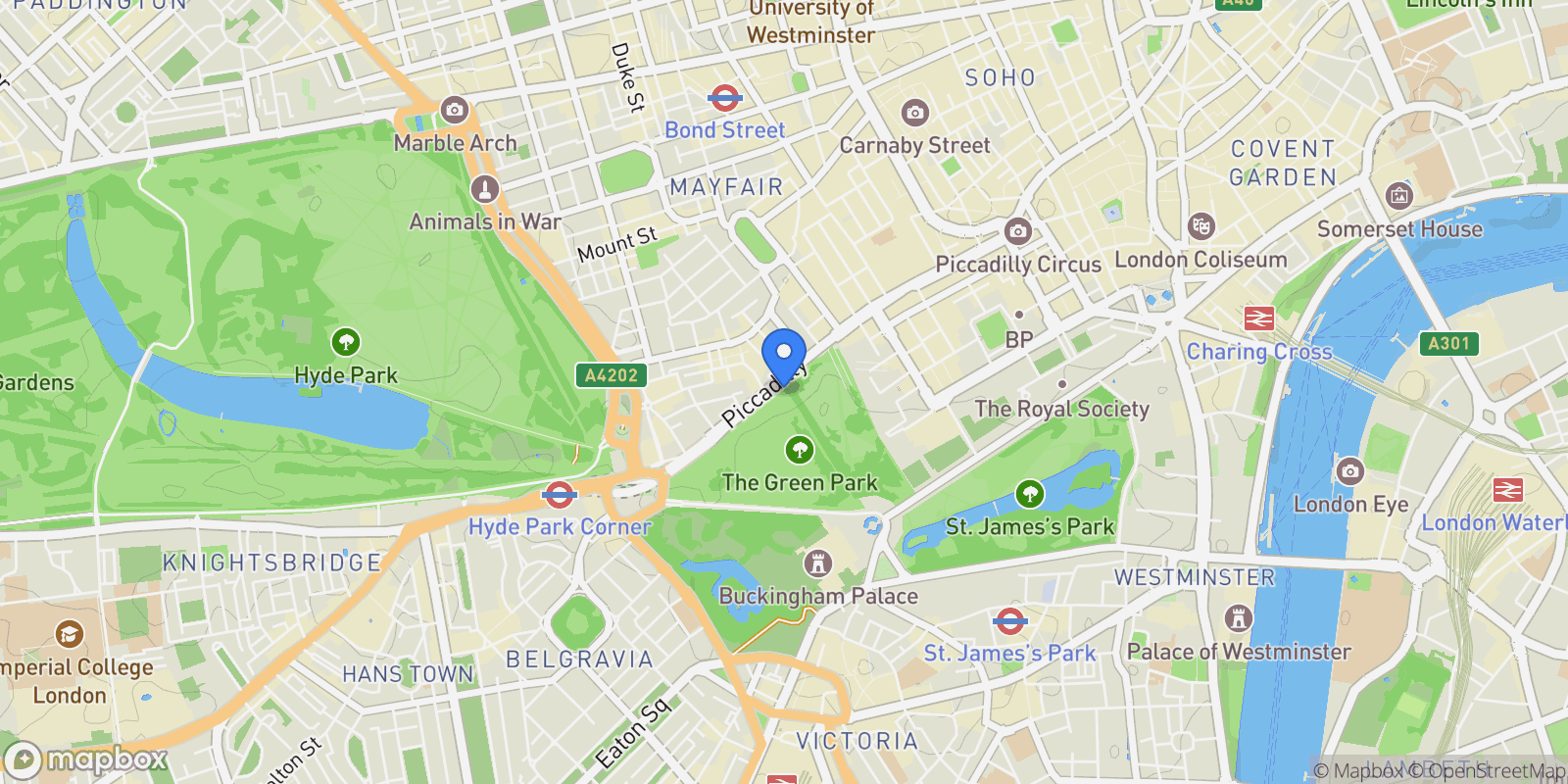 Map showing London, England, United Kingdom.