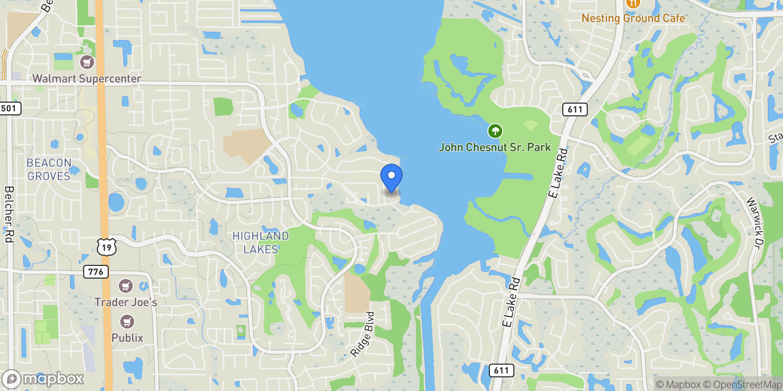 Map showing 1859 FISH HATCHERY COURT, PALM HARBOR, FL, 34684, USA, Palm Harbor, Florida, United States.