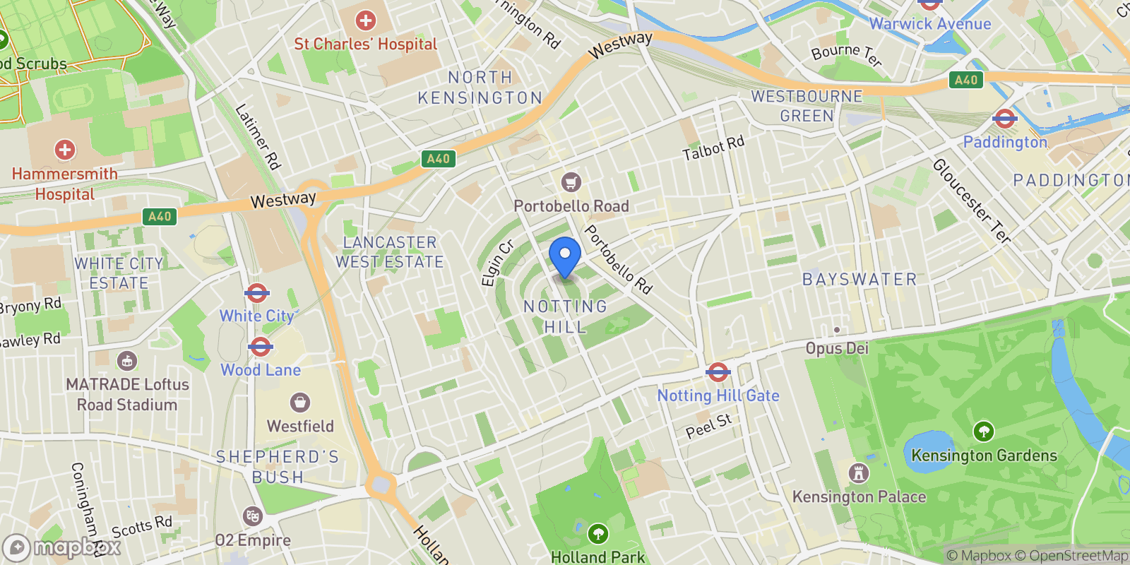 Map showing Tavistock Road, London, England, United Kingdom.