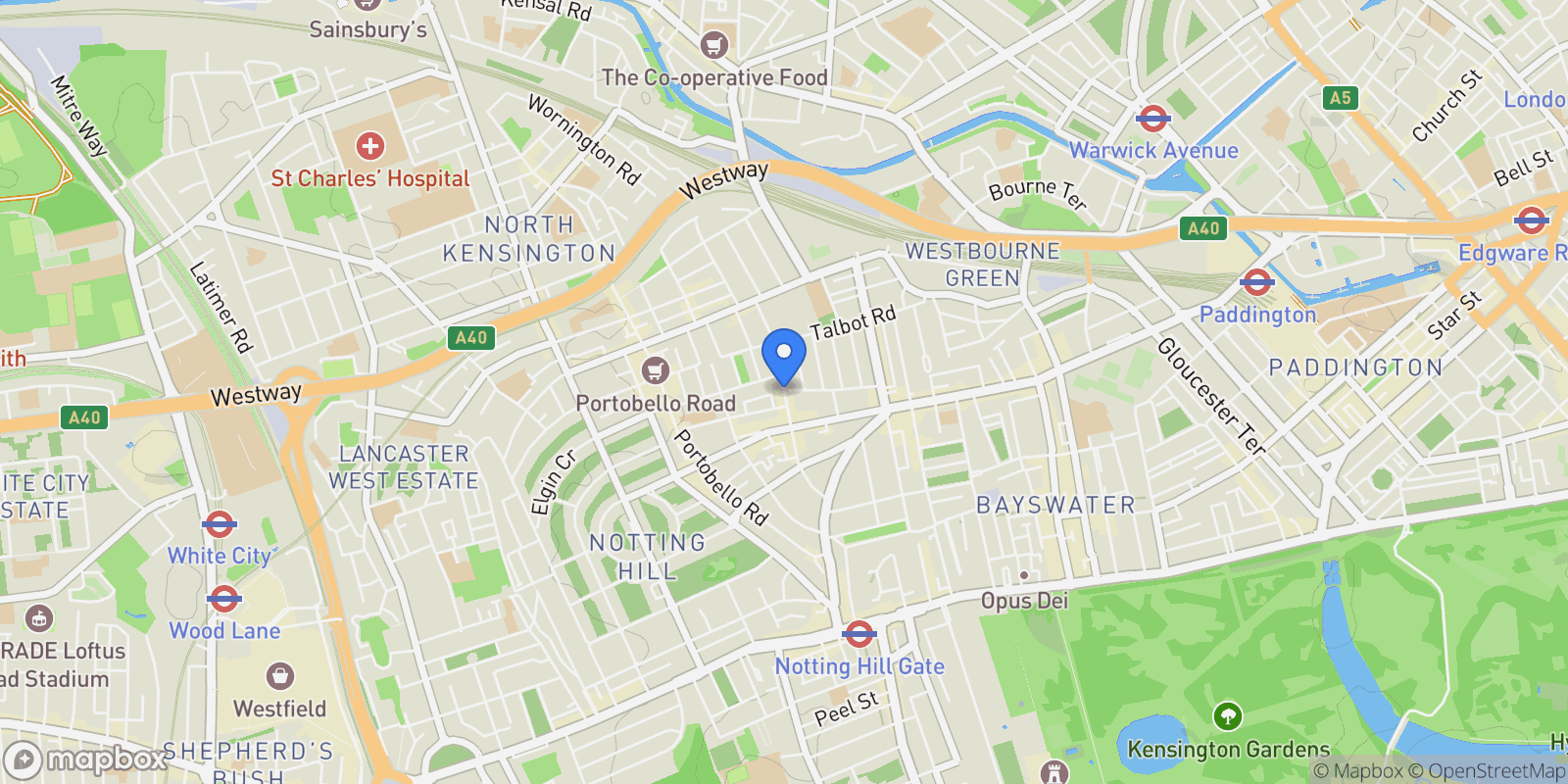 Map showing Newton Road, London, England, United Kingdom.