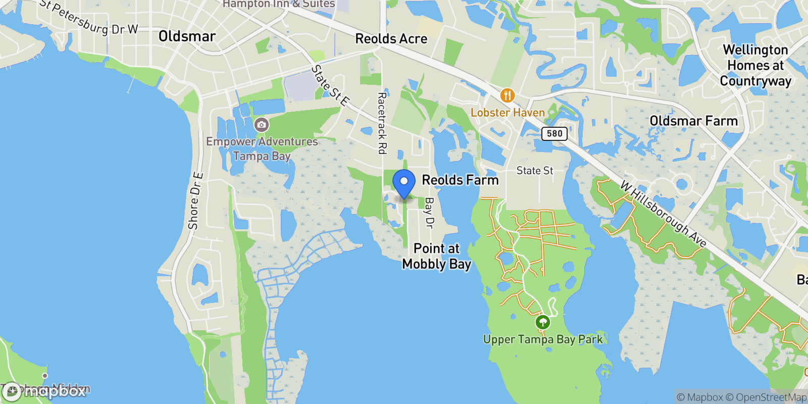 Map showing 7849 MARSH POINTE DRIVE, TAMPA, FL, 33635, USA, Tampa, Florida, United States.