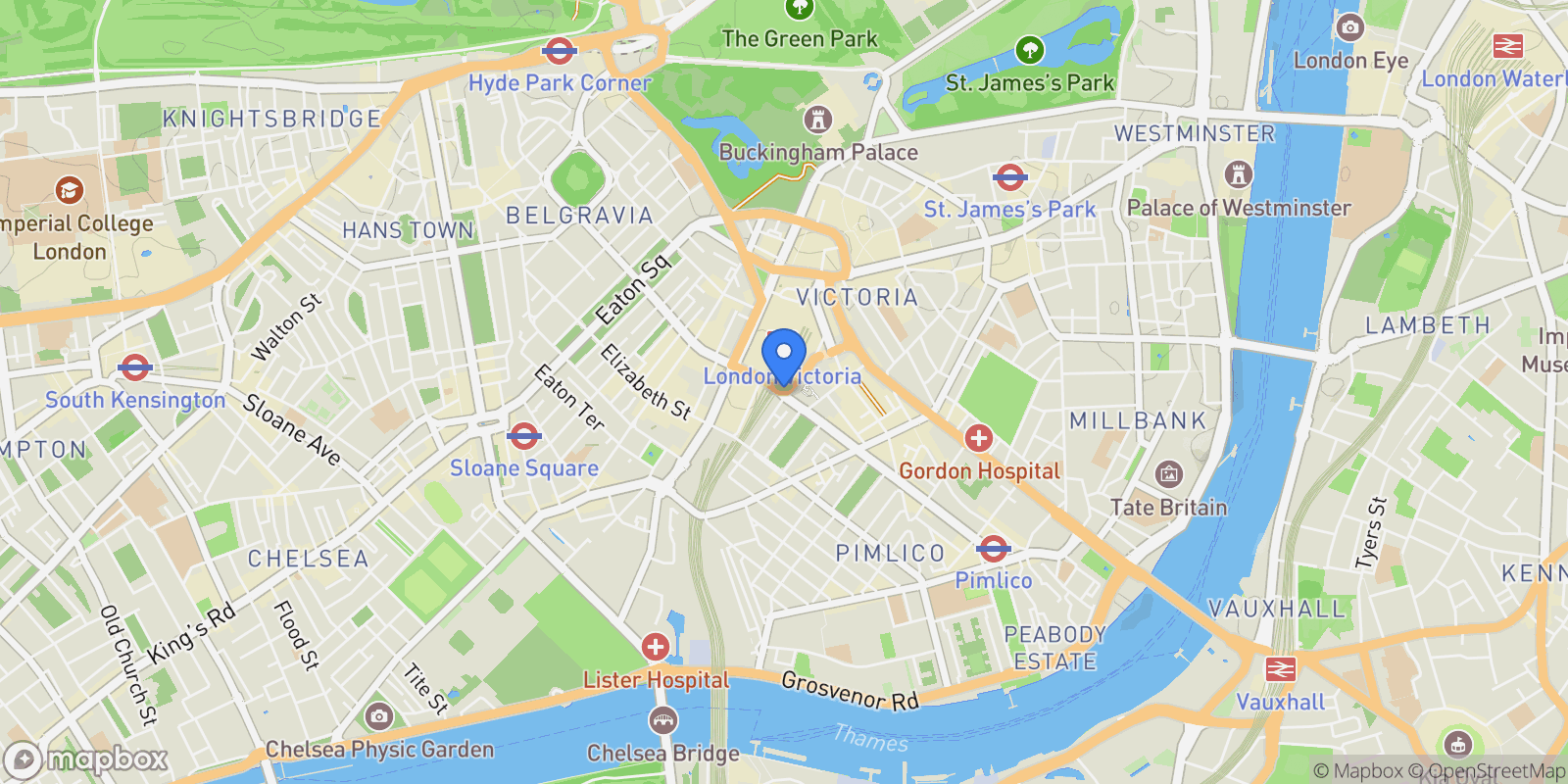 Map showing London, England, United Kingdom.