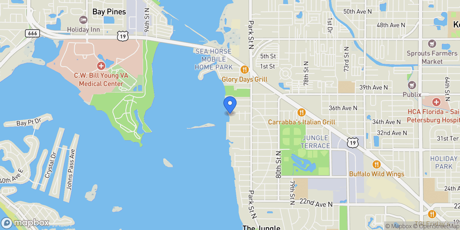 Map showing 8400 35TH AVENUE N, ST PETERSBURG, FL, 33710, USA, St. Petersburg, Florida, United States.