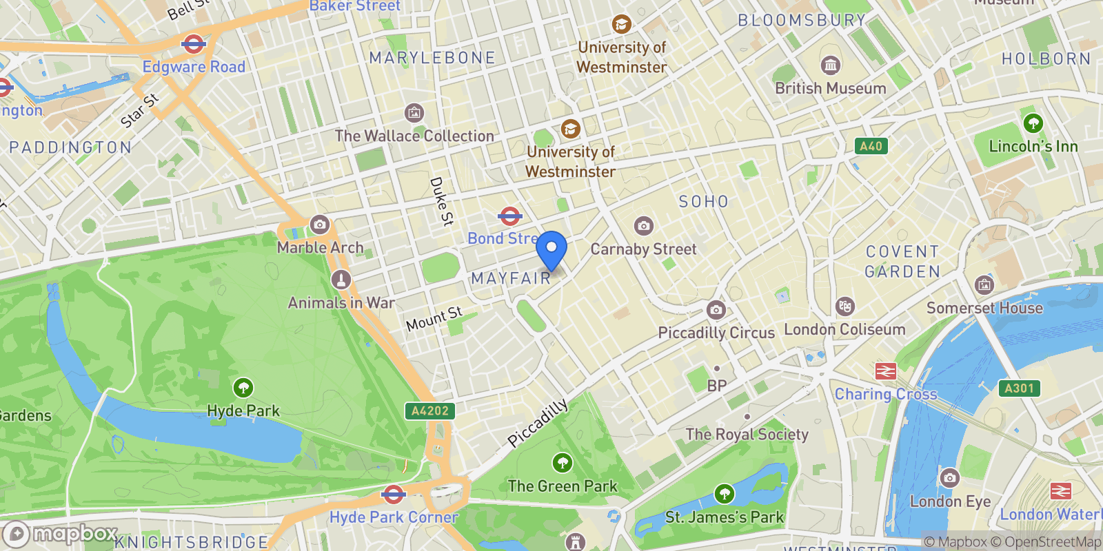 Map showing London, England, United Kingdom.