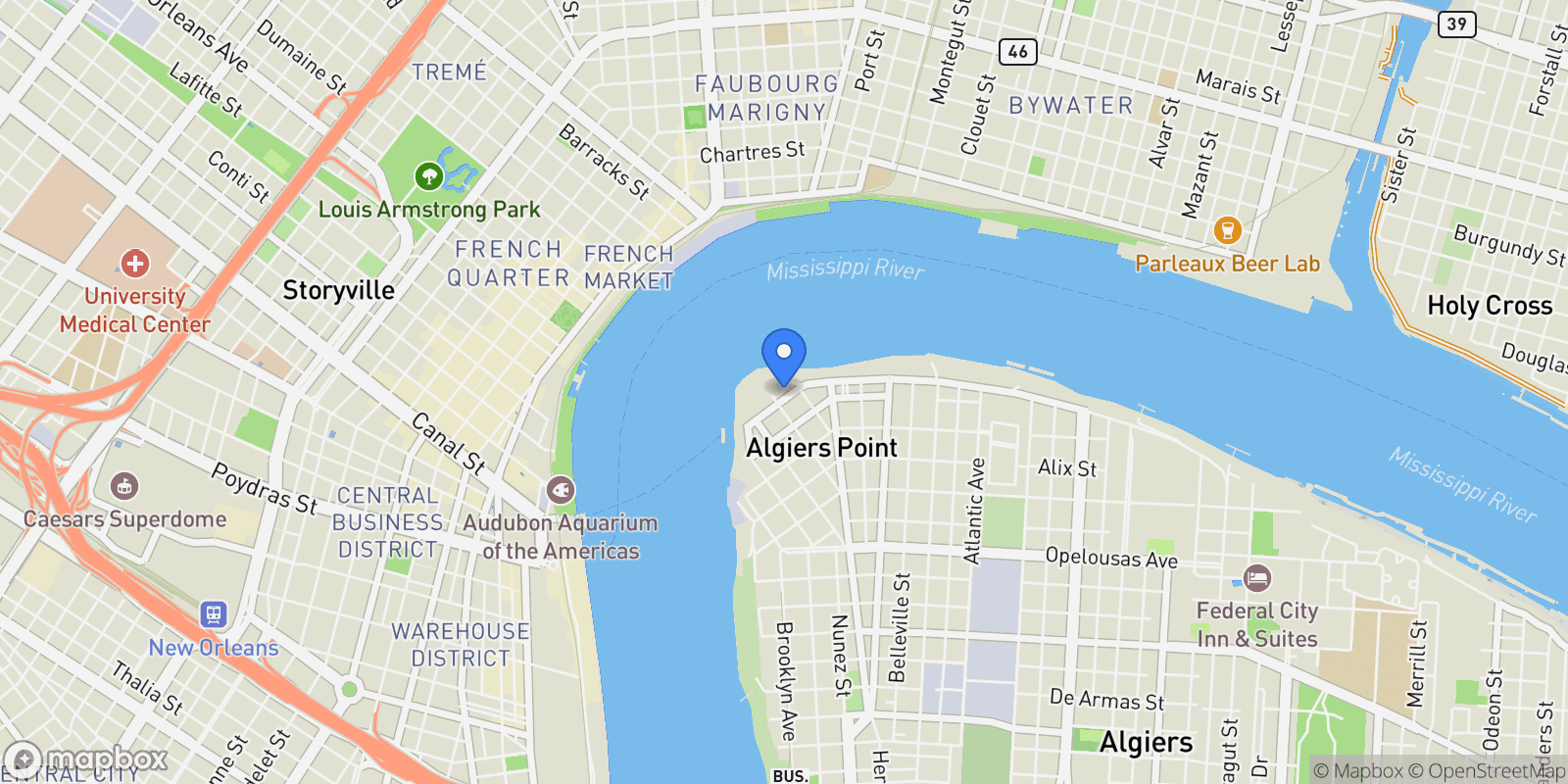 Map showing 330 Morgan Street, Unit #501 , New Orleans, LA 70114, New Orleans, Louisiana, United States.