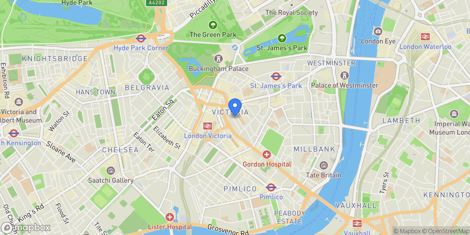 Map showing 55 Victoria Street, London, England, United Kingdom.