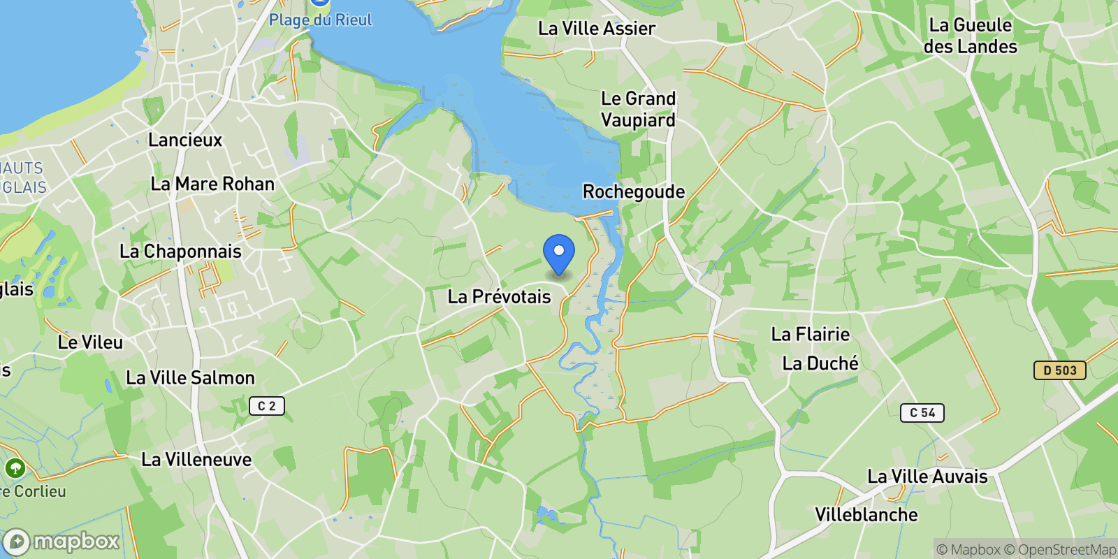 Map showing Lancieux, Brittany, France.