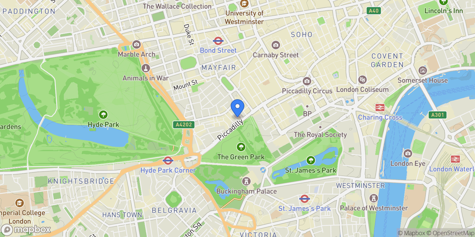 Map showing London, England, United Kingdom.