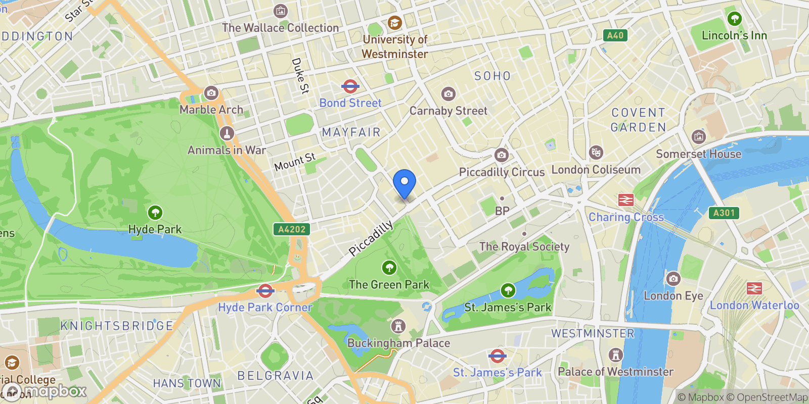 Map showing London, England, United Kingdom.