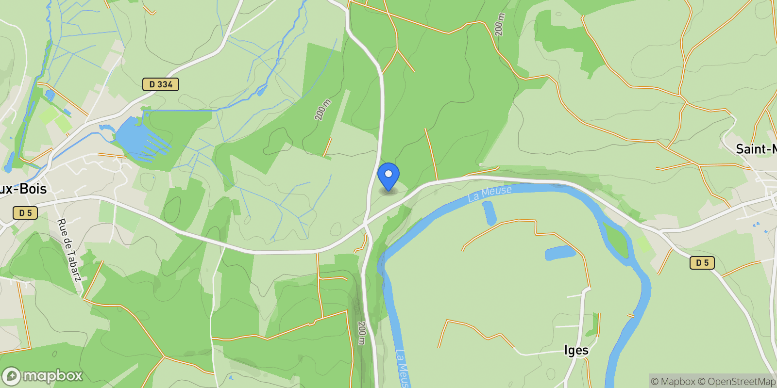 Map showing Donchery, Grand Est, France.