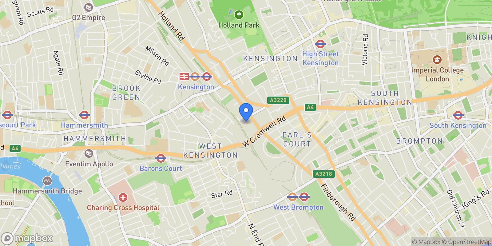 Map showing London, England, United Kingdom.