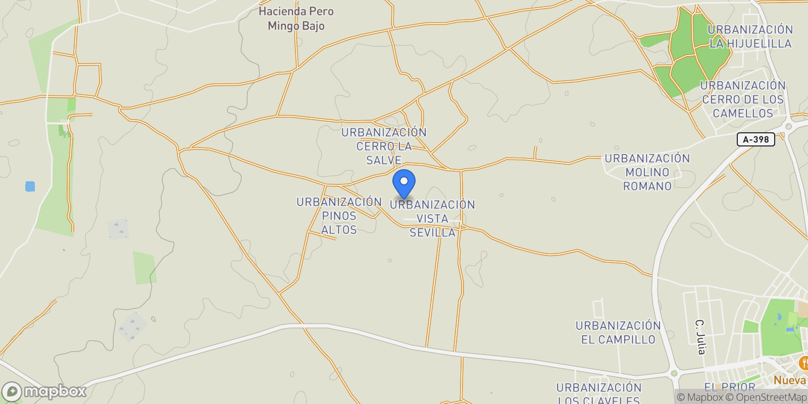 Map showing Sevilla, Mairena del Alcor, SEVILLA, Mairena del Alcor, Mairena del Alcor, Andalusia, Spain.