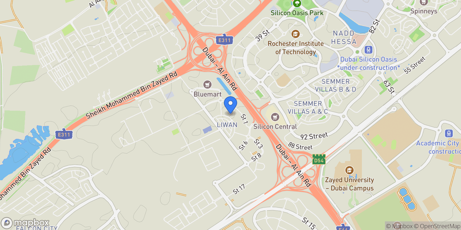 Map showing 4969+H7Q - Liwan - Dubai - United Arab Emirates, Dubai, Dubai, United Arab Emirates.