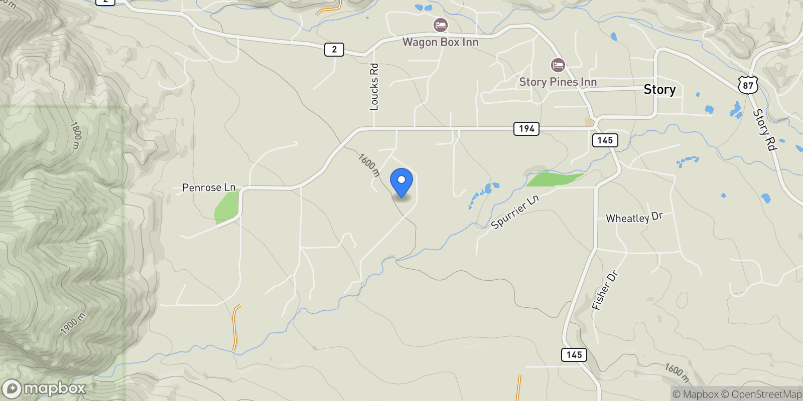 Map showing 26 Fawn Trail, Banner, Wyoming, United States.