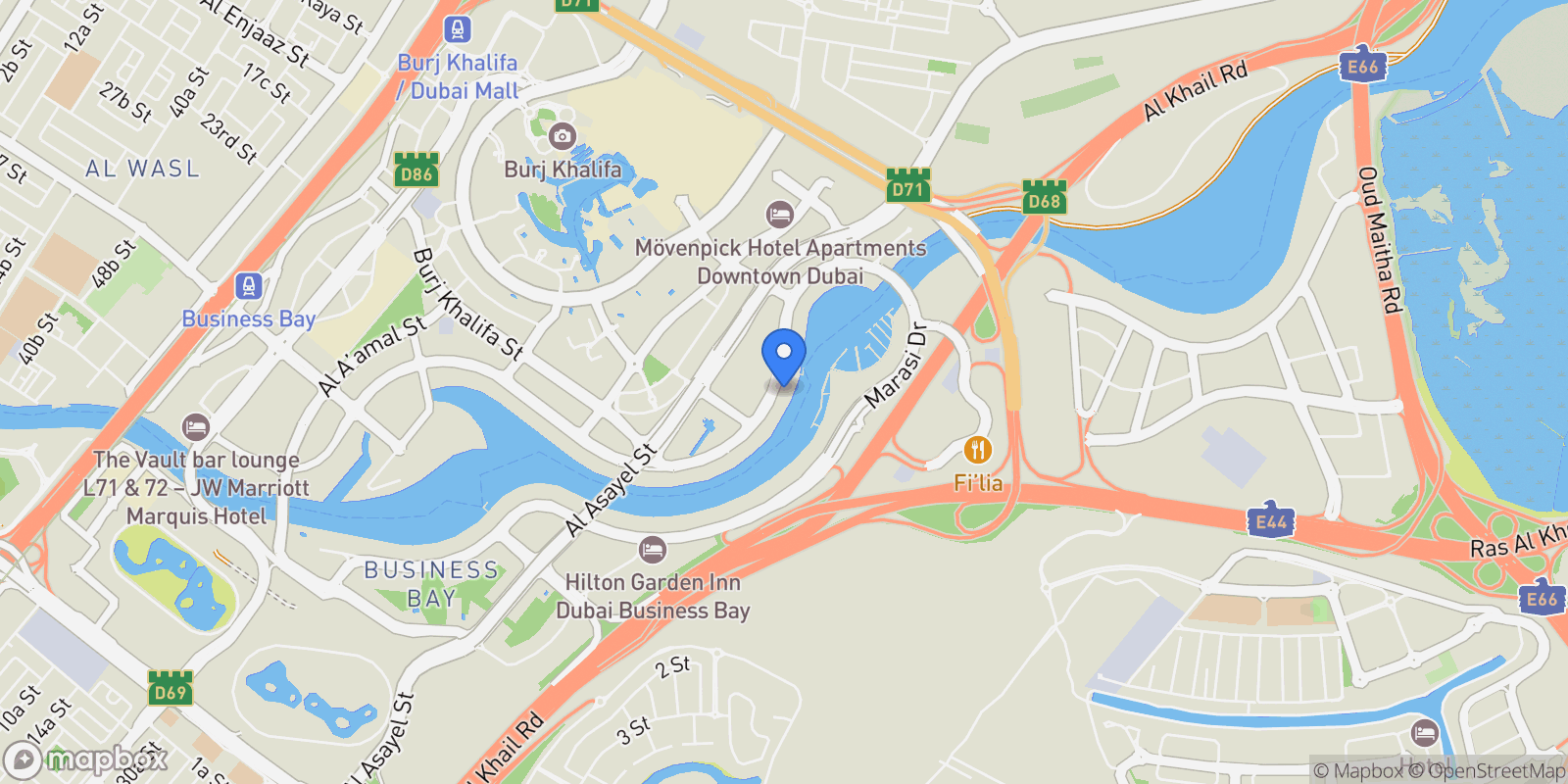 Map showing 57PM+VG4 - Business Bay - Dubai - United Arab Emirates, Dubai, Dubai, United Arab Emirates.