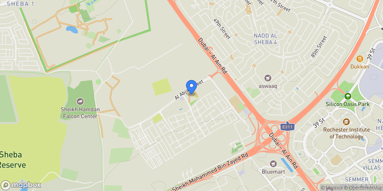 Map showing 49G2+M3 - Nad Al Sheba - Dubai - United Arab Emirates, Dubai, Dubai, United Arab Emirates.