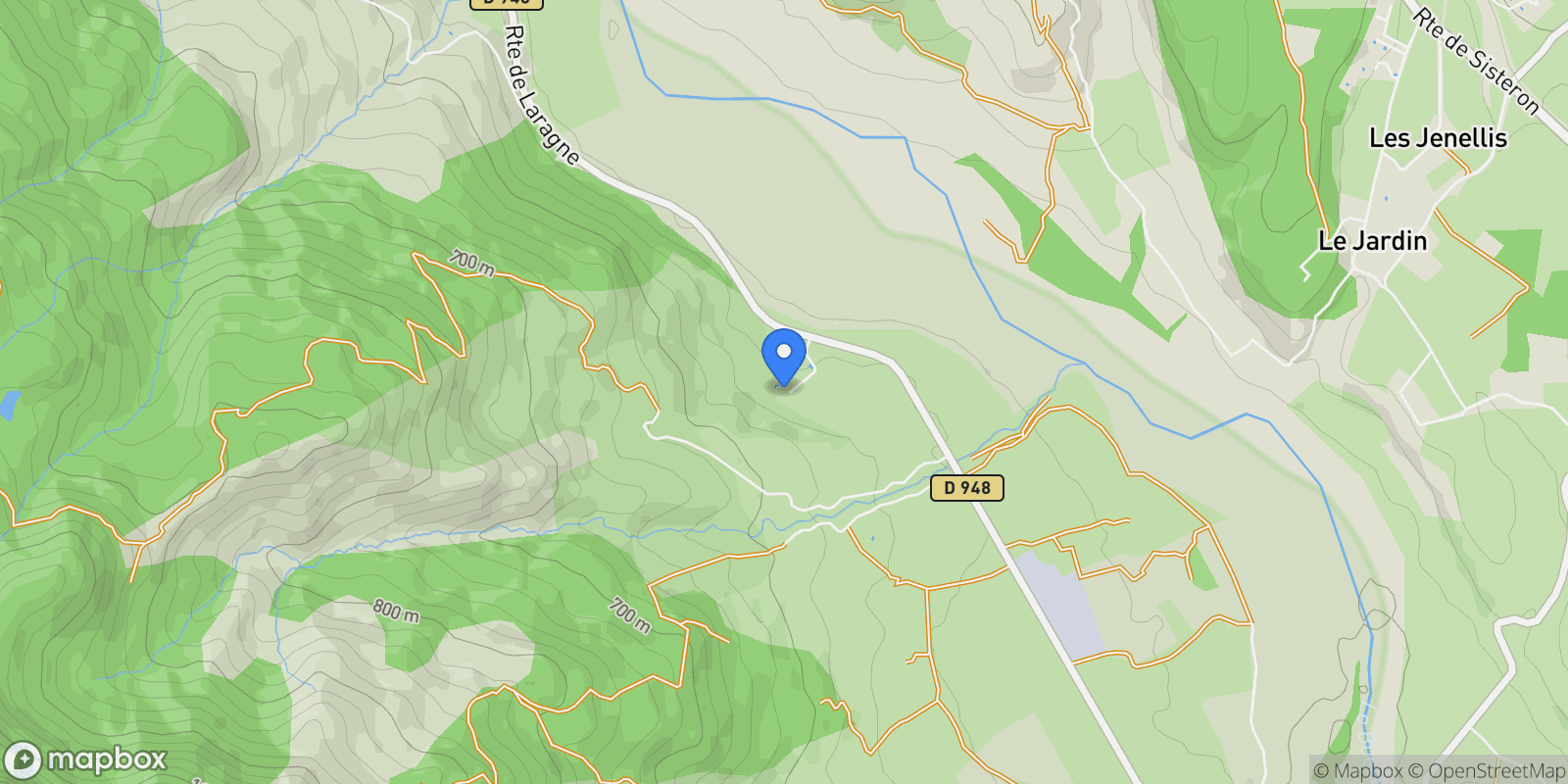Map showing Val Buëch-Méouge, Provence-Alpes-Côte d'Azur, France.