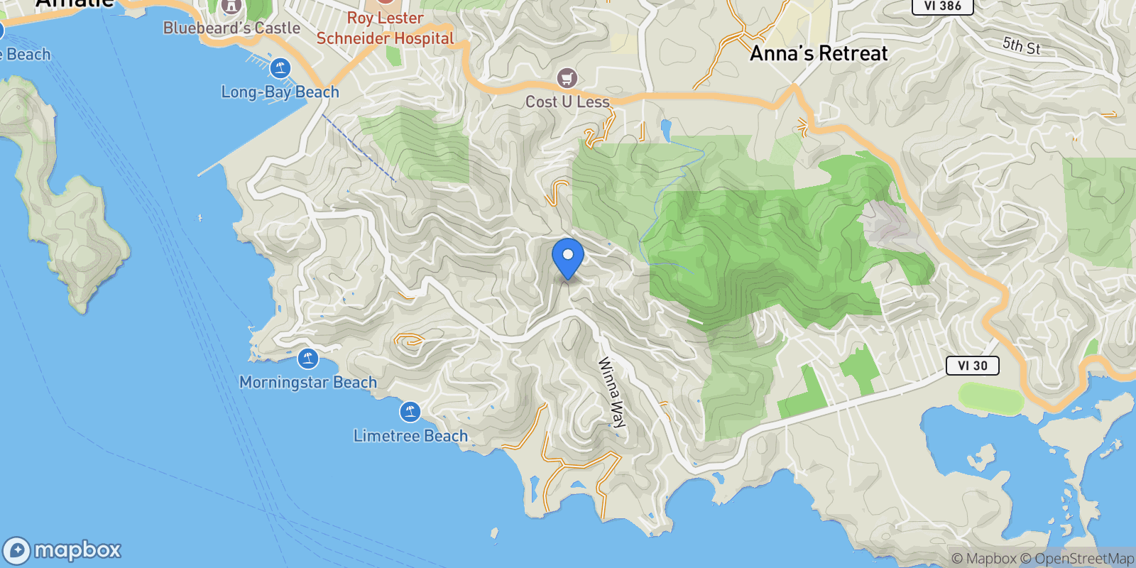 Map showing 14-16 Frenchman Bay Fb, St. Thomas, VIRGIN ISLANDS (U.S.), Estate Bovoni, St. Thomas, U.S. Virgin Islands.
