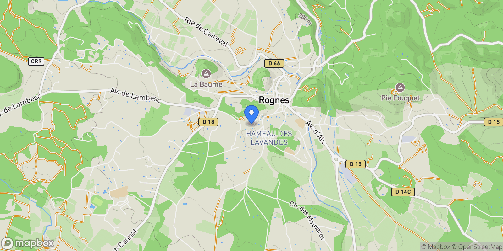 Map showing Rognes, Provence-Alpes-Côte d'Azur, France.