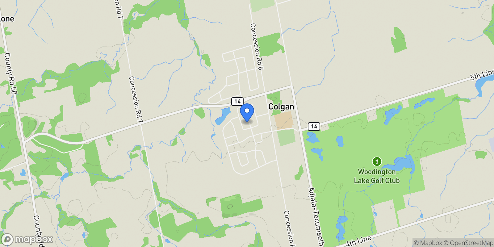 Map showing 7 Alderwood Drive, Ontario, Canada.