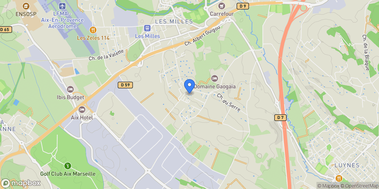 Map showing Aix-en-Provence, Provence-Alpes-Côte d'Azur, France.