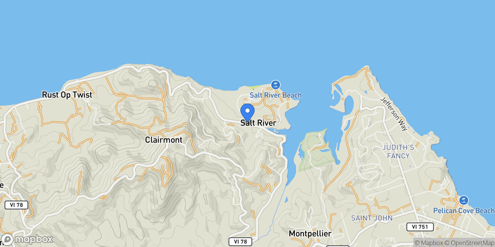 Map showing 3a Salt River Nb, St. Croix, VIRGIN ISLANDS (U.S.), Christiansted, St. Croix, U.S. Virgin Islands.