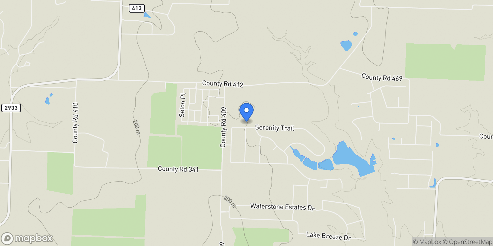 Map showing 4215 Serenity Trail, McKinney, Texas, United States.
