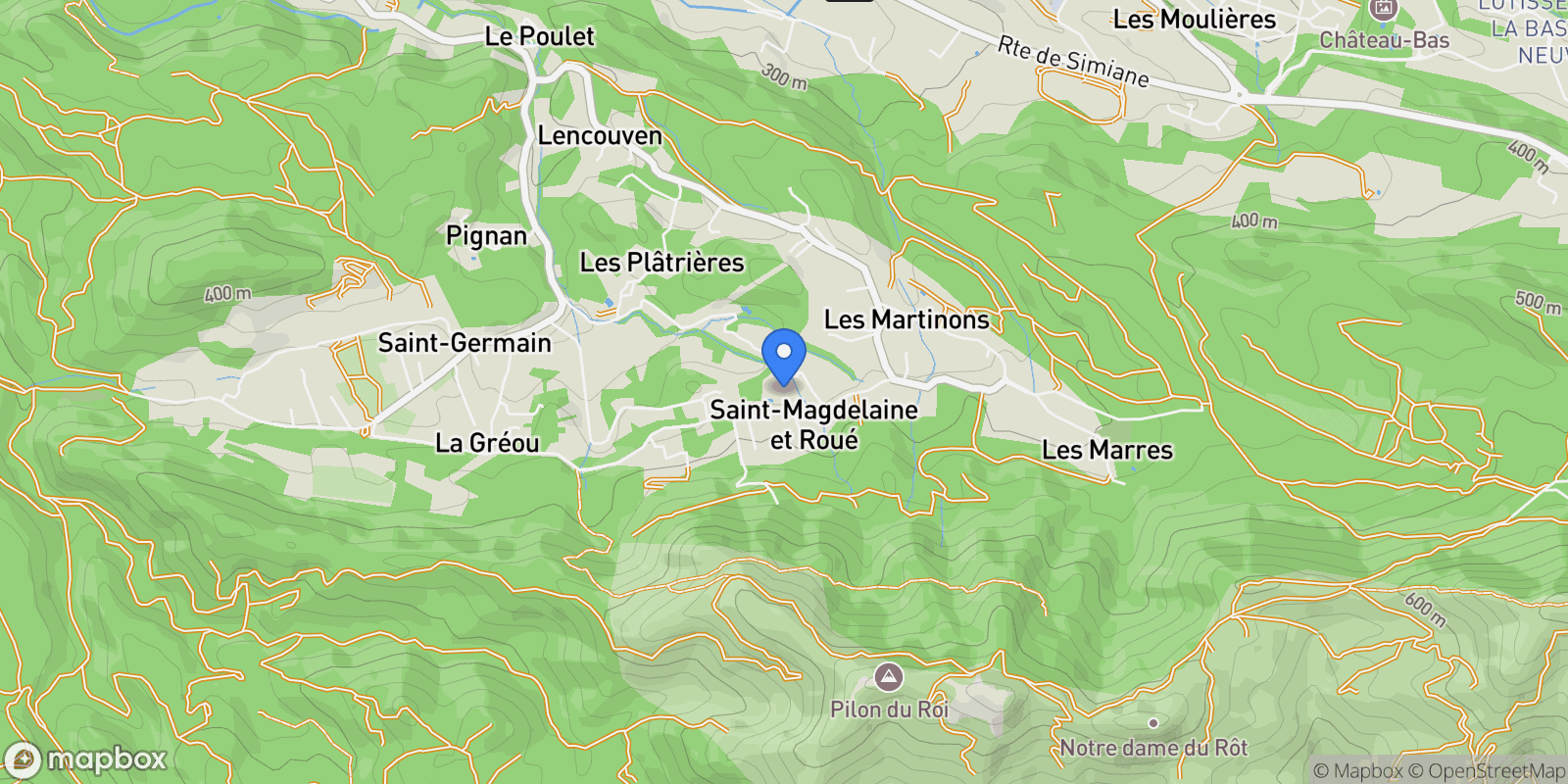 Map showing Simiane-Collongue, Provence-Alpes-Côte d'Azur, France.