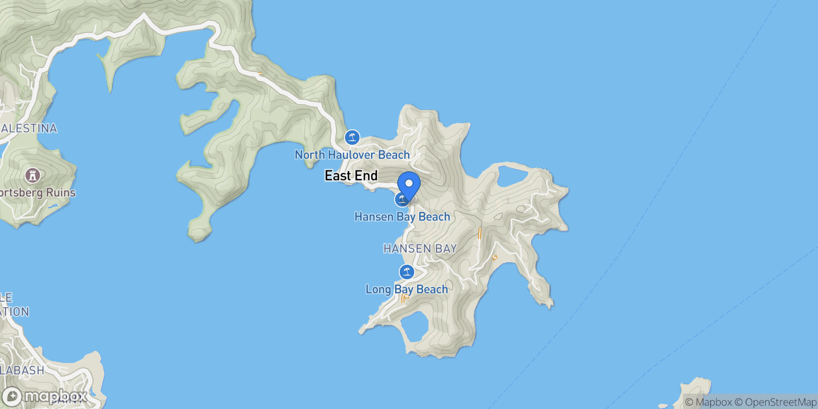 Map showing 6e1&2 Hansen Bay, St. John, VIRGIN ISLANDS (U.S.), East End, St. John, U.S. Virgin Islands.
