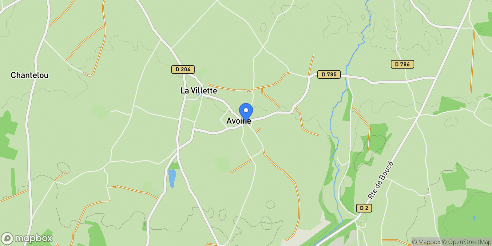 Map showing Avoine, Normandy, France.