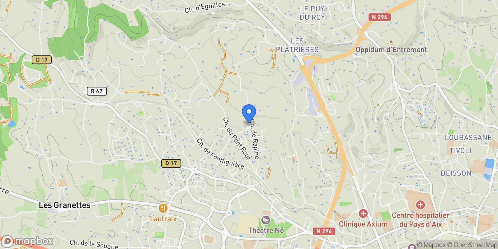 Map showing Aix-en-Provence, Provence-Alpes-Côte d'Azur, France.