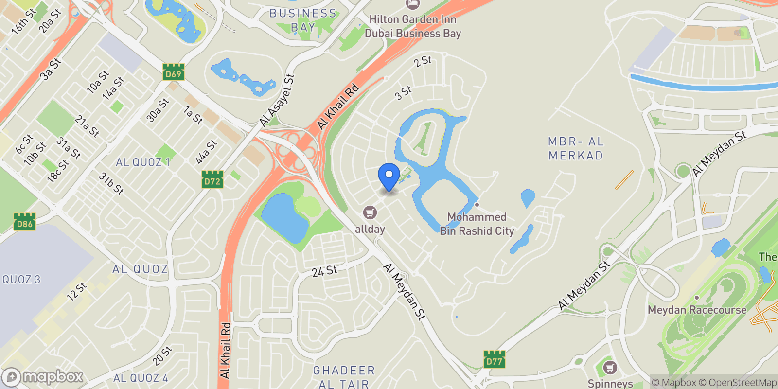 Map showing Dubai, Dubai, United Arab Emirates.