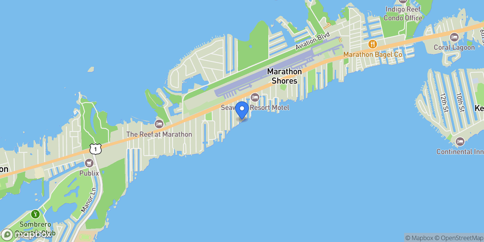 Map showing 1043 &1053 84Th Street Ocean, MARATHON, FL 33050, Marathon, Florida, United States.