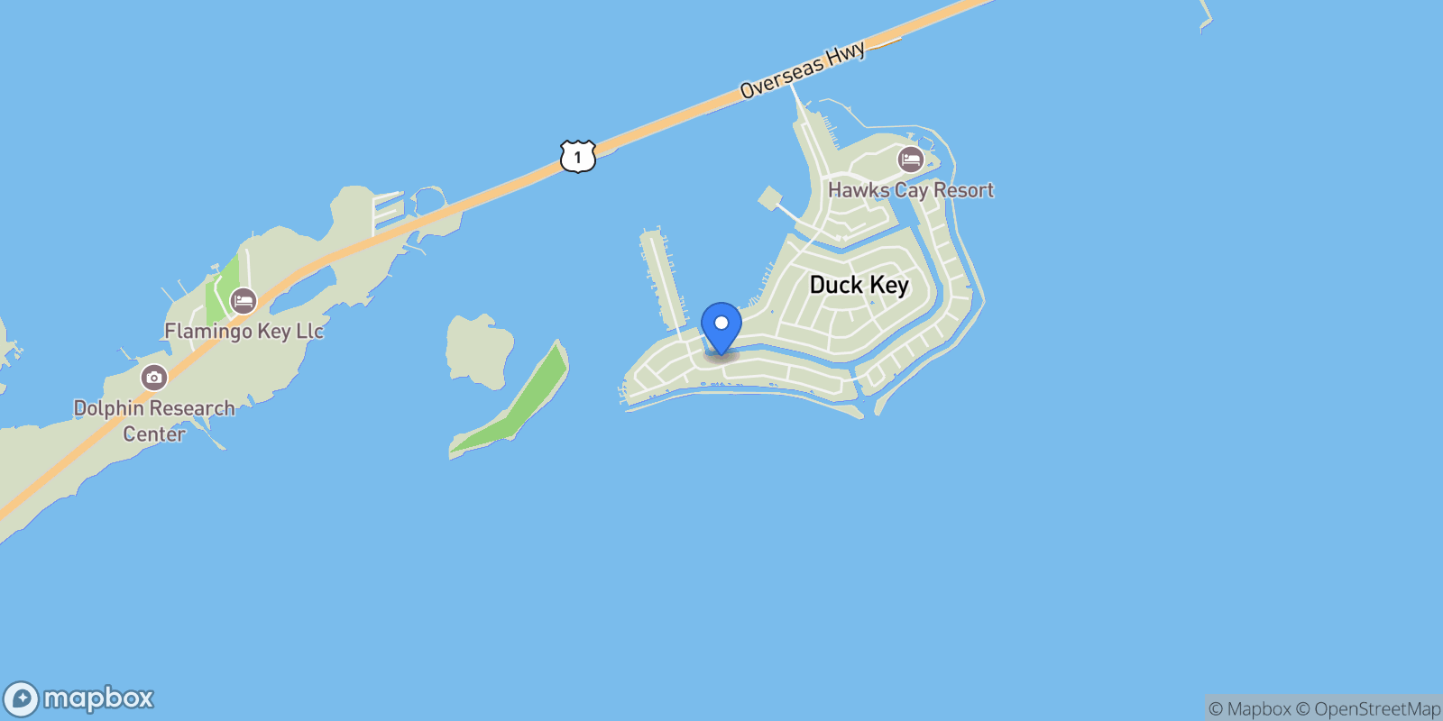 Map showing 230 W Seaview Drive, Duck, FL 33050, Marathon, Florida, United States.