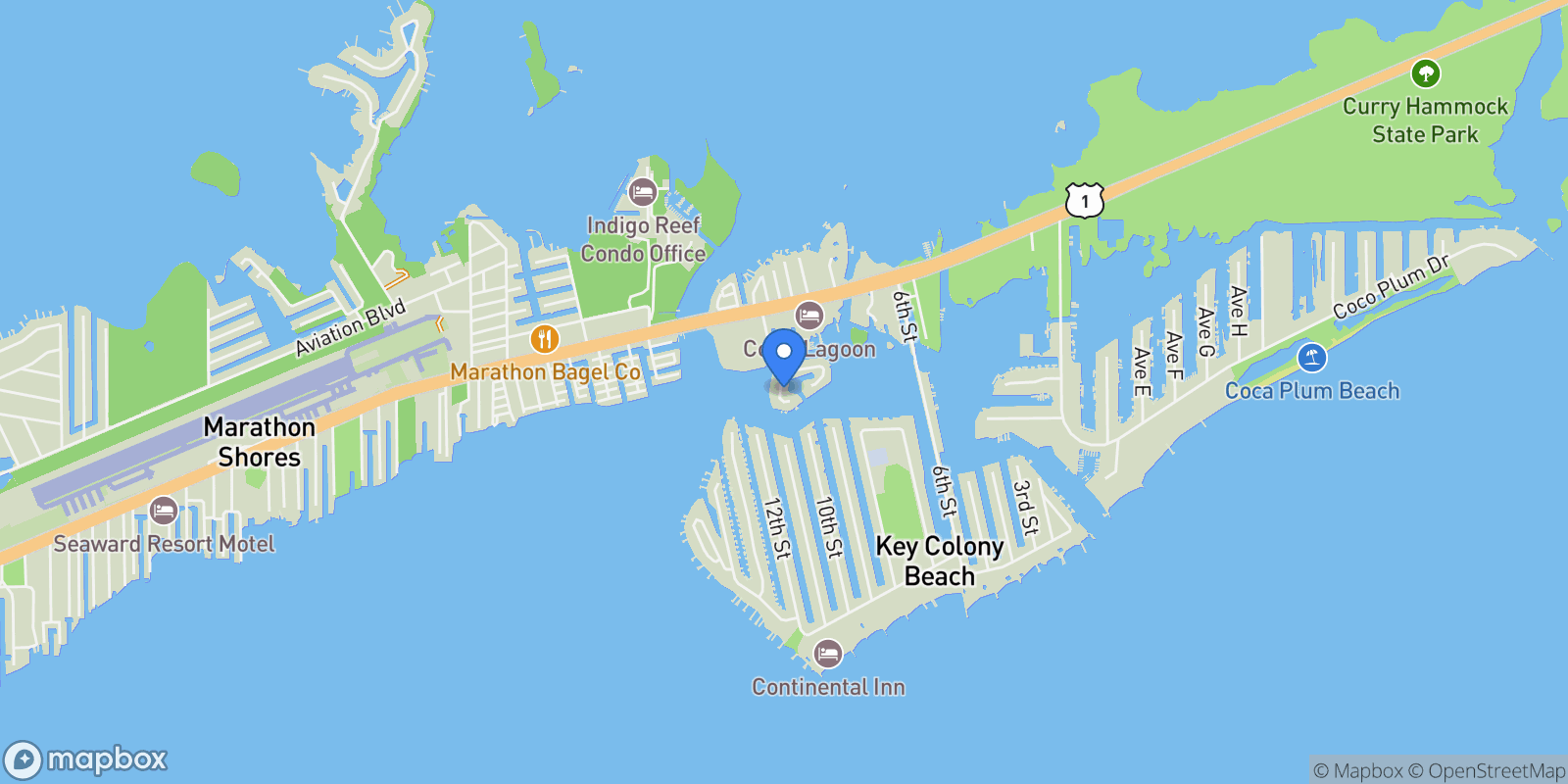 Map showing 1220 122nd Street Ocean, MARATHON, FL 33050, Marathon, Florida, United States.