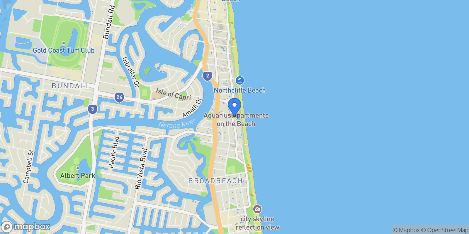Map showing 12705/36 Old Burleigh Road, Gold Coast, QLD 4217, Gold Coast, Queensland, Australia.