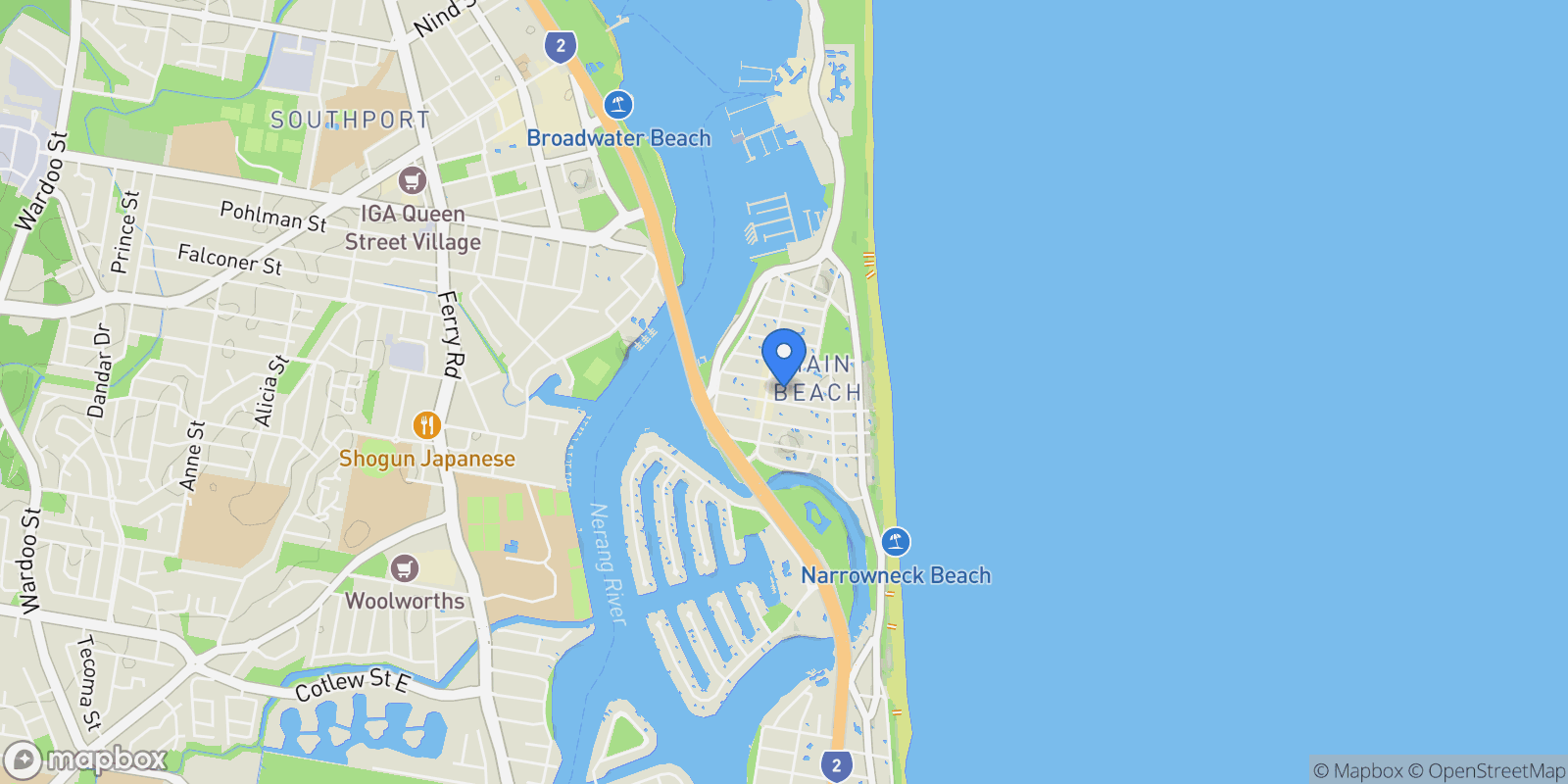 Map showing 74/29-39 Woodroffe Avenue, Gold Coast, QLD, Gold Coast, Queensland, Australia.
