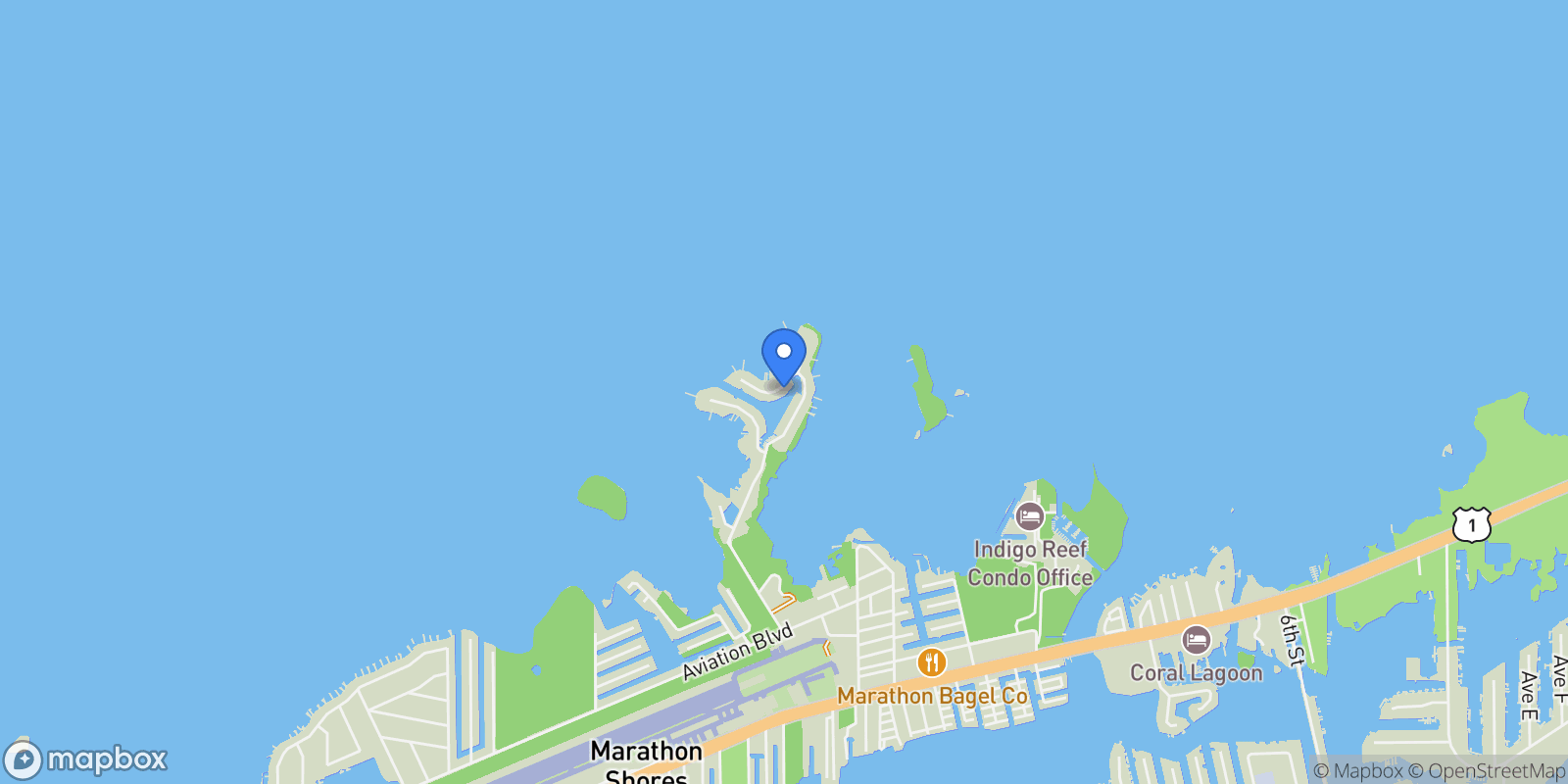 Map showing 358 Stirrup Key Boulevard, MARATHON, FL 33050, Marathon, Florida, United States.