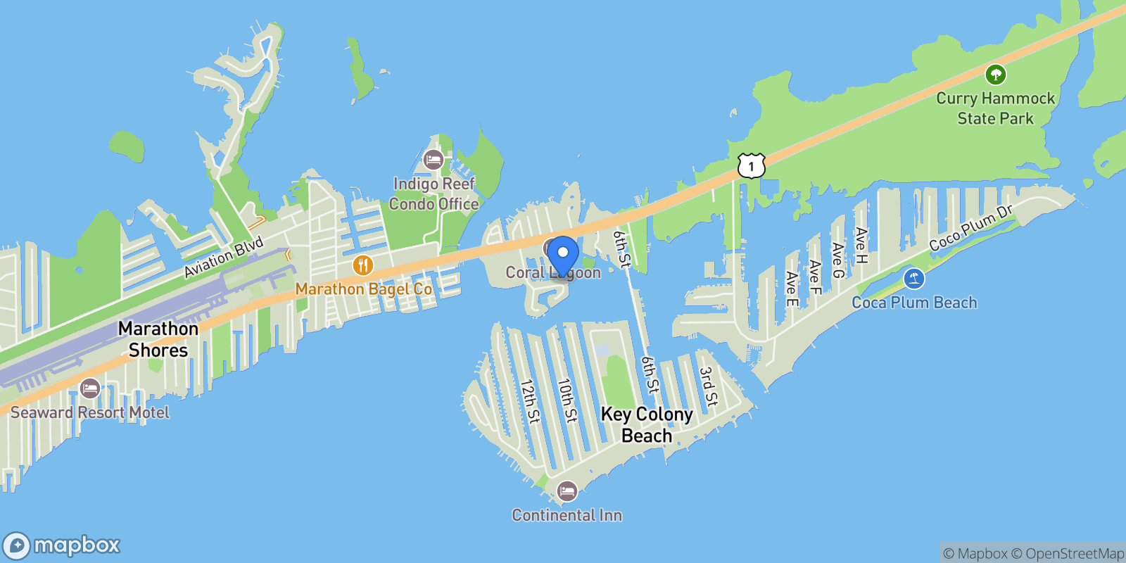 Map showing 417 122 Street Ocean, MARATHON, FL 33050, Marathon, Florida, United States.