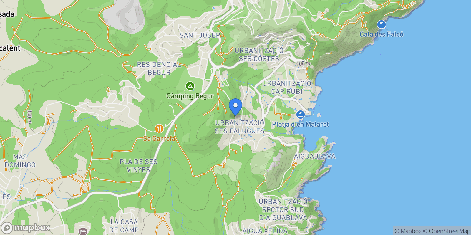 Map showing , Begur, Begur, Catalonia, Spain.
