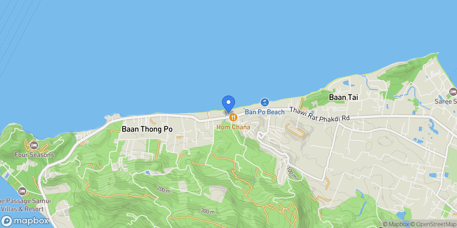 Map showing HXH2+7GW, Tambon Mae Nam, Amphoe Ko Samui, Chang Wat Surat Thani 84330, Thailand, Koh Samui, Surat Thani, Thailand.