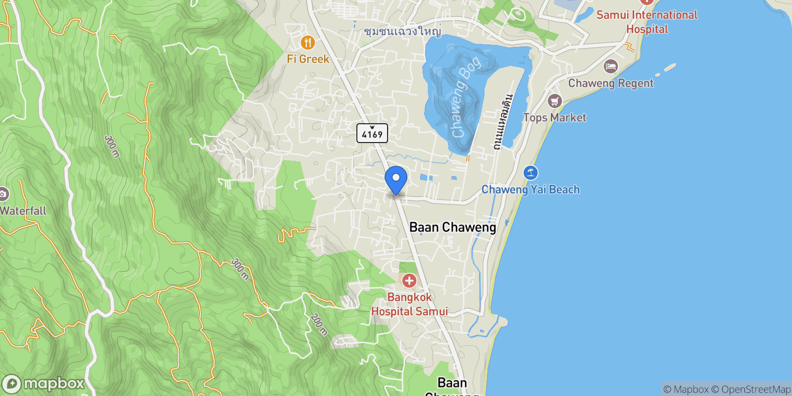 Map showing Koh Samui, Ko Samui District, Surat Thani, Thailand, Koh Samui, Surat Thani, Thailand.
